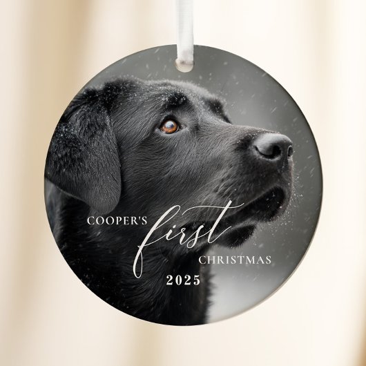 Décoration En Céramique Dog First Christmas Script Ornament
