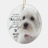 Décoration En Céramique Dog Pet Loss Memorial Photo Quote Keepsake (Gauche)