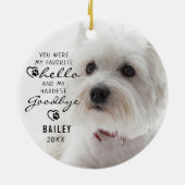 Décoration En Céramique Dog Pet Loss Memorial Photo Quote Keepsake (Dos)
