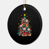 Décoration En Céramique Dog Pugs Christmas Tree Cute Xmas (3) (Gauche)