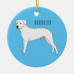 Décoration En Céramique Dogo argentino dessin animé pour chien