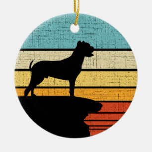 Décoration En Céramique Dogo Argentino Retro Vintage 60s les années 70 Chi