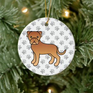 Décoration En Céramique Dogue De Bordeaux Chien De Dessin Animé Mignon