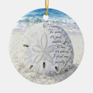 Décoration En Céramique Dollar de Sable avec Citation Inspirante