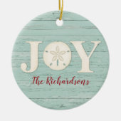 Décoration En Céramique Dollar de sable de plage personnalisé Noël Joie (Devant)