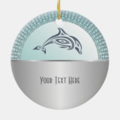 Décoration En Céramique Dolphin Mandala Silver (Dos)