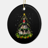 Décoration En Céramique Don Bunny| Lapin Lapin Feu d'Arbre de Noël (Gauche)