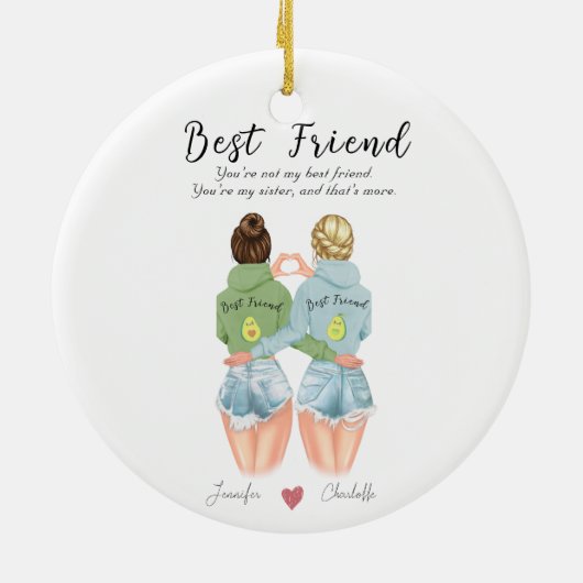 Décoration En Céramique Don d'avocat personnalisé pour meilleur ami (Dos)