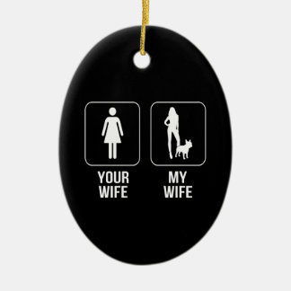 Décoration En Céramique Don de chien | Votre Femme - My Wife French Bulldo