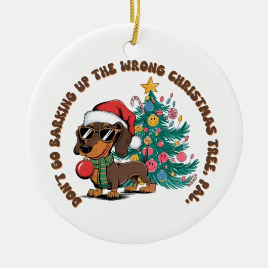 Décoration En Céramique Don de Noël Ne pas aller aboyer (Devant)