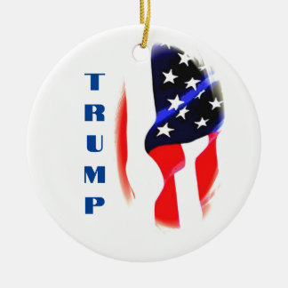 Décoration En Céramique Donald Trump American Flag Pop Art