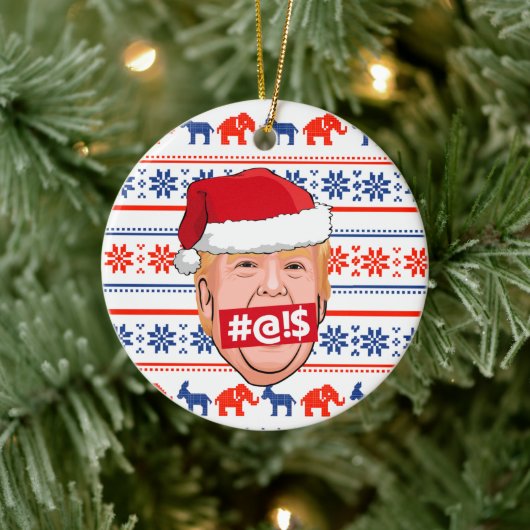 Décoration En Céramique DONALD TRUMP Noël en colère (Arbre)