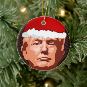 DÉCORATION EN CÉRAMIQUE DONALD TRUMP ORNAMENT DE NOËL