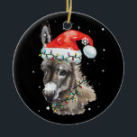 Décoration En Céramique Donkey Christmas Color Lights Santa Hat Donkey<br><div class="desc">Donkey Christmas Color Lights Noël Noël Chapeau de Noël Cadeaux Donkey</div>