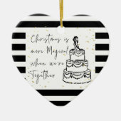 Décoration En Céramique Doodle joyeux et marié (Devant)