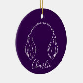 Décoration En Céramique Doodle Ornament (Paw Prints) (Droite)