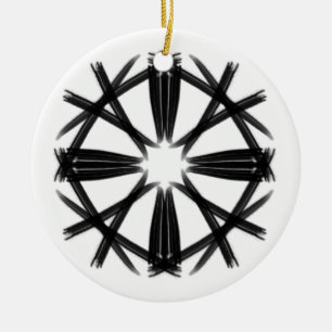 Décoration En Céramique Doodle Teepee noir et blanc #20