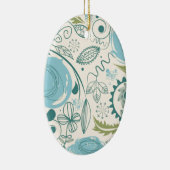 Décoration En Céramique Doodles de fleurs (Droite)