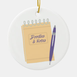 Décoration En Céramique Doodles et notes