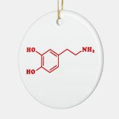 Décoration En Céramique Dopamine formule chimique moléculaire (Gauche)