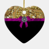 Décoration En Céramique Doré et noir (Dos)