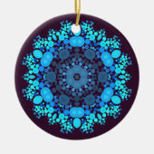 Décoration En Céramique Dot Mandala Flower bleu et violet (Devant)