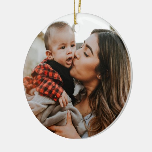 Décoration En Céramique Double face 2 photo personnalisée (Gauche)