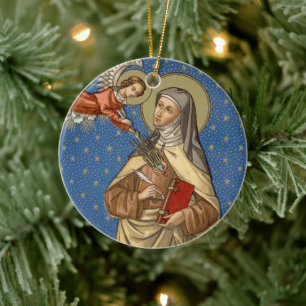 Décoration En Céramique Double Image Ste. Thérèse d'Avila (SAU 28)