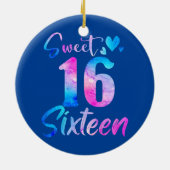 Décoration En Céramique Douce 16e fête d'anniversaire Seize (Dos)