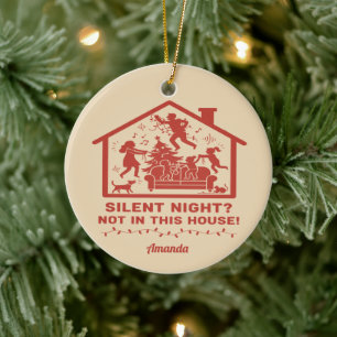 Décoration En Céramique Douce Nuit Pas Dans Cette Maison Drôle de Noël