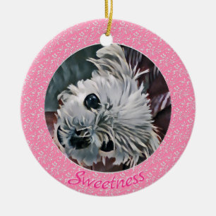 Décoration En Céramique Douceur-rose-Modèle-rose-rond-