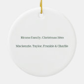 Décoration En Céramique Douleur de Noël moche Visage drôle Personnalisé (Dos)