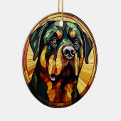 Décoration En Céramique Doux tournevis en verre chien Rottweiler (Droite)