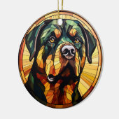 Décoration En Céramique Doux tournevis en verre chien Rottweiler (Gauche)