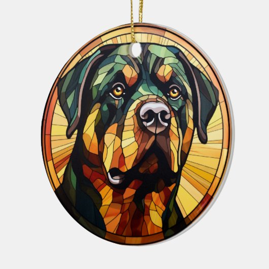 Décoration En Céramique Doux tournevis en verre chien Rottweiler (Gauche)