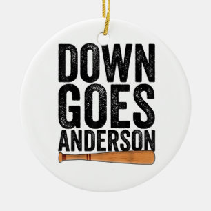 Décoration En Céramique DOWN GOLF ANDERSON FUNNY BASEBALL cadeau ANDERSON