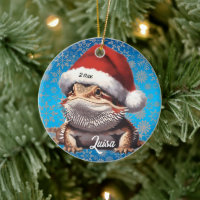 Dragon à seins mignons et chapeau de Santa