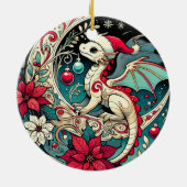 Décoration En Céramique Dragon de Noël (Dos)