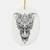 Décoration En Céramique Dragon feuille (Devant)