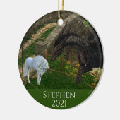 Décoration En Céramique Dragon Meets Unicorn Fantasy (Gauche)