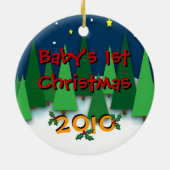 Décoration En Céramique Dragon mignon : Ęr Noël du bébé (Dos)