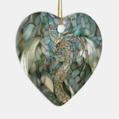 Décoration En Céramique Dragon Vert Faux Vitrail (Droite)