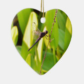 Décoration En Céramique Dragonfly Blue et noir sur l'herbe. (Droite)