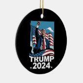 Décoration En Céramique Drapeau américain Donald Trump 2024 (Droite)