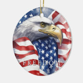 Décoration En Céramique Drapeau américain Liberté Aigle Motivationnel Insp (Gauche)