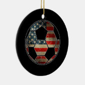 Décoration En Céramique Drapeau américain sur balle de football - Drapeau (Droite)