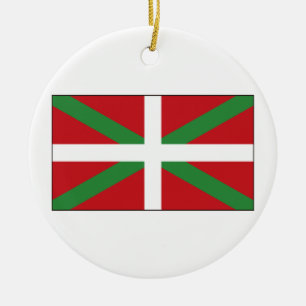 Décoration En Céramique Drapeau Basque Espagne