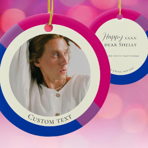 Décoration En Céramique Drapeau bisexuel cadeau de célébration de la fiert