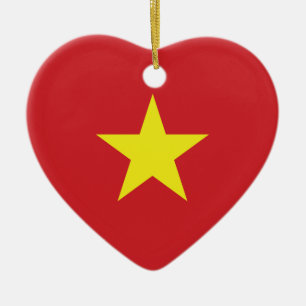 Décoration En Céramique Drapeau cardiaque du Vietnam