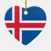 Décoration En Céramique Drapeau cardiaque islandais (Devant)